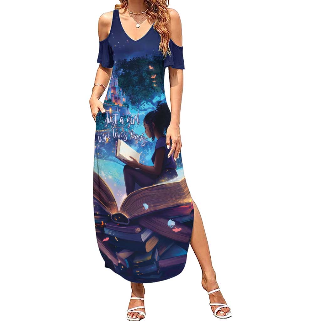 Black Girls Book Lovers Summer Maxi Dress Just A Girl Who Loves Books