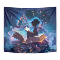 Black Girls Book Lovers Tapestry Just A Girl Who Loves Books