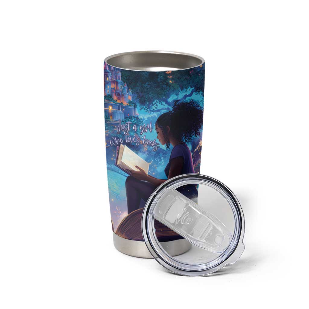 Black Girls Book Lovers Tumbler Cup Just A Girl Who Loves Books