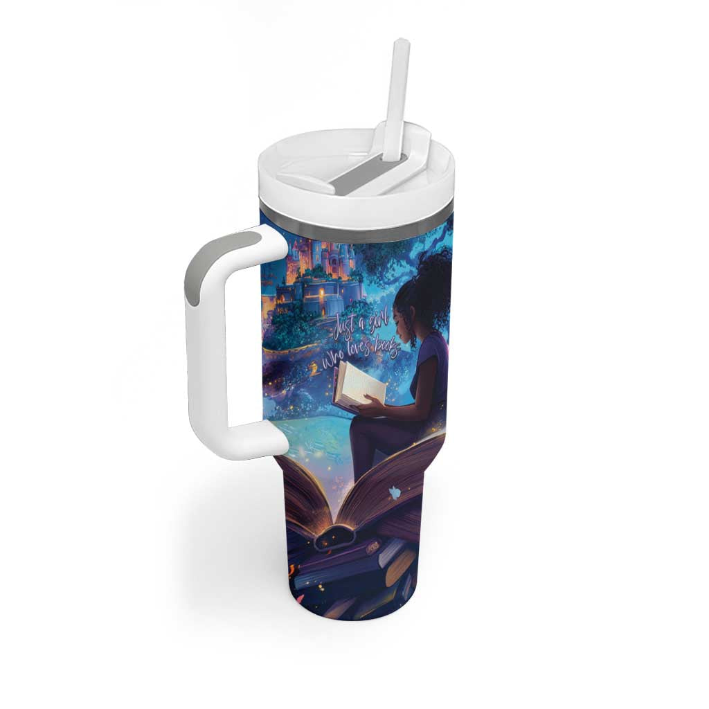 Black Girls Book Lovers Tumbler With Handle Just A Girl Who Loves Books
