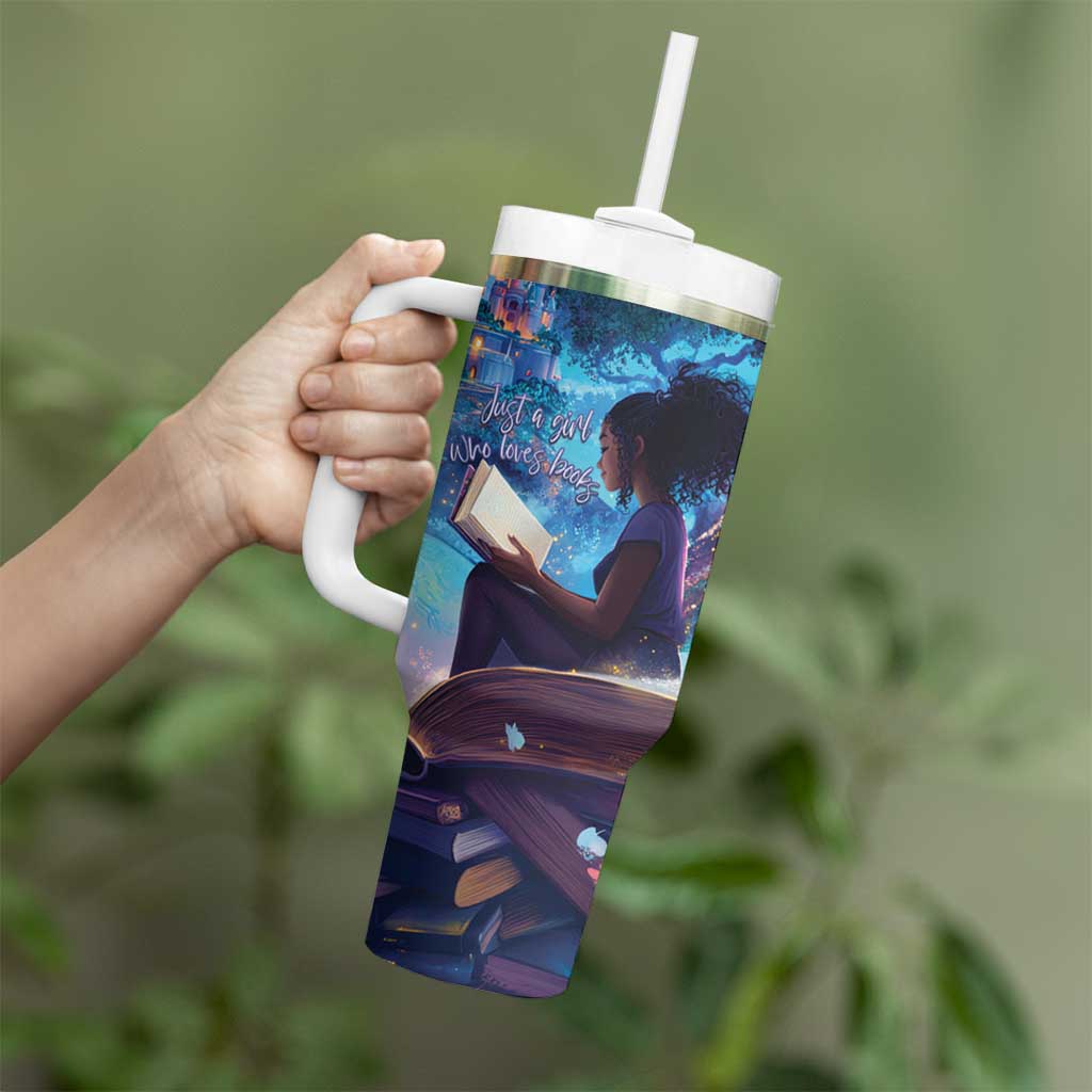 Black Girls Book Lovers Tumbler With Handle Just A Girl Who Loves Books