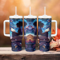 Black Girls Book Lovers Tumbler With Handle Just A Girl Who Loves Books