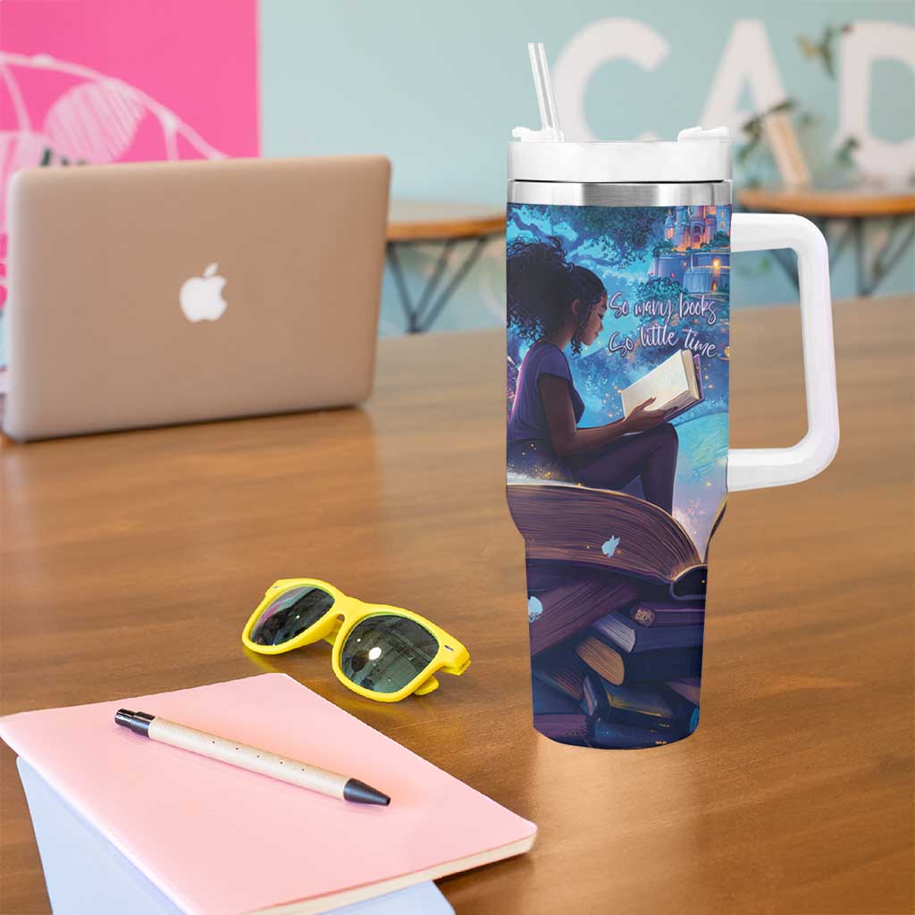 Black Girls Book Lovers Tumbler With Handle Just A Girl Who Loves Books