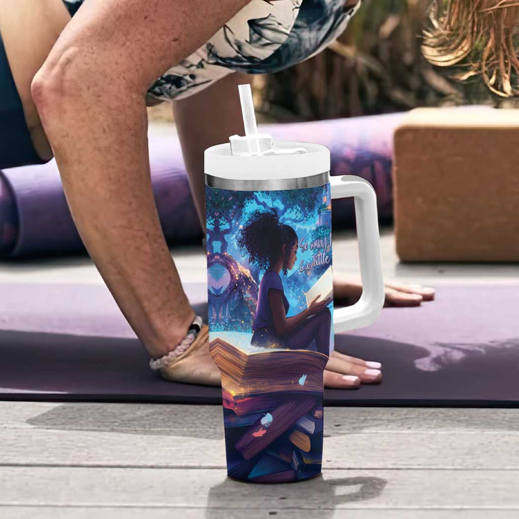 Black Girls Book Lovers Tumbler With Handle Just A Girl Who Loves Books