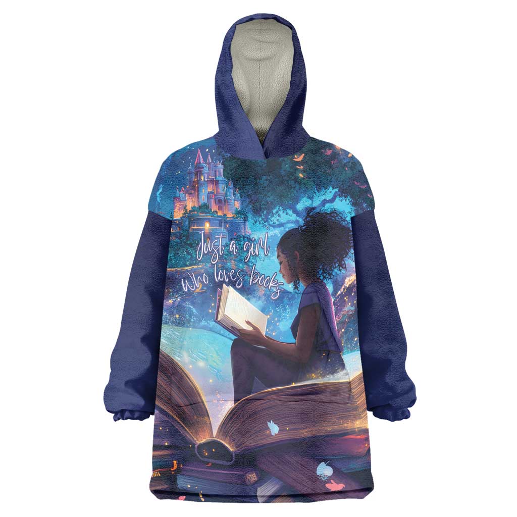 Black Girls Book Lovers Wearable Blanket Hoodie Just A Girl Who Loves Books