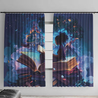 Black Girls Book Lovers Window Curtain Just A Girl Who Loves Books