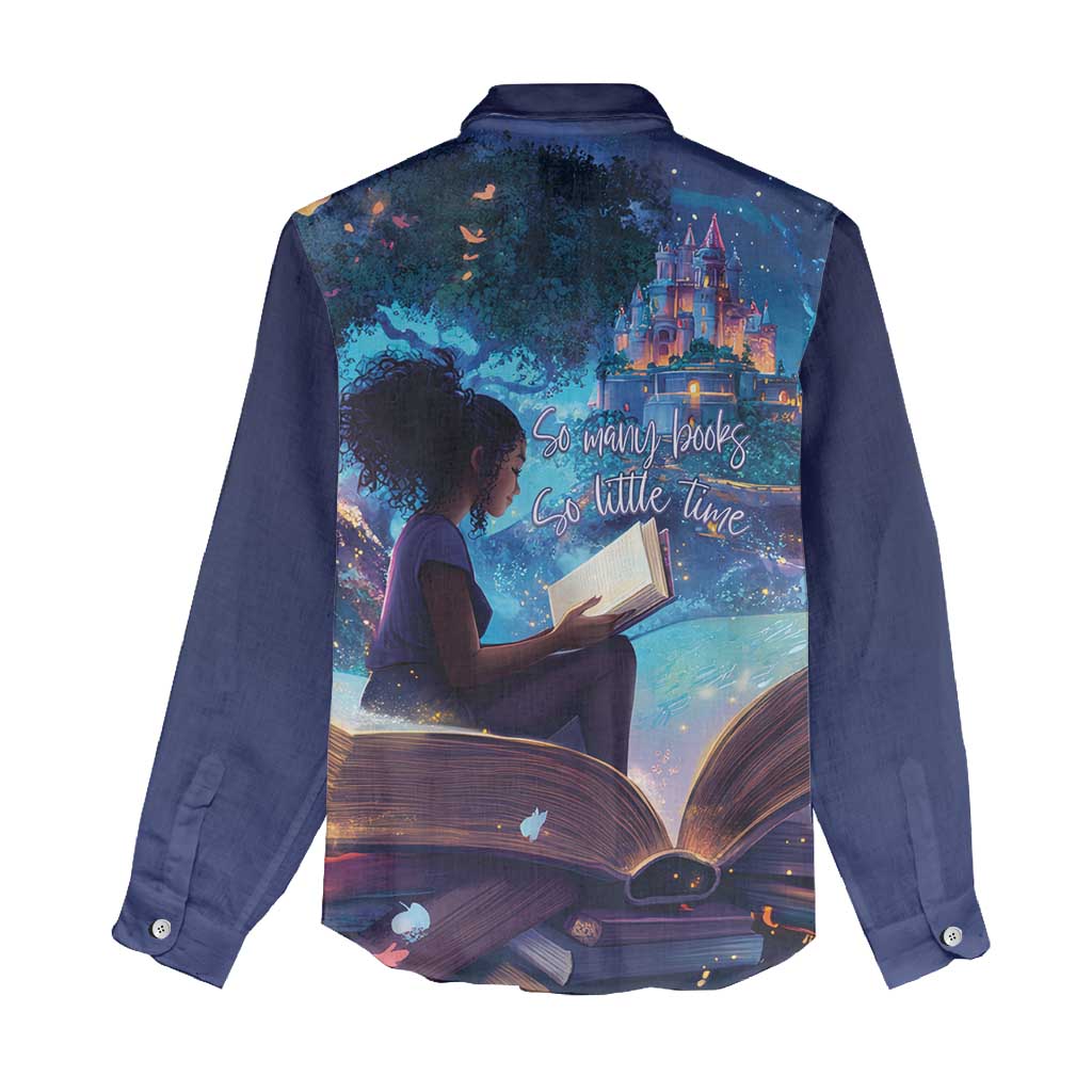 Black Girls Book Lovers Women Casual Shirt Just A Girl Who Loves Books