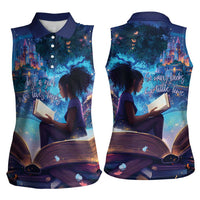Black Girls Book Lovers Women Sleeveless Polo Shirt Just A Girl Who Loves Books