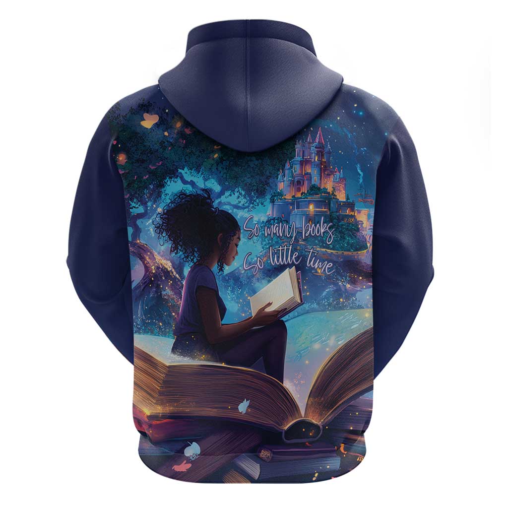 Black Girls Book Lovers Zip Hoodie Just A Girl Who Loves Books
