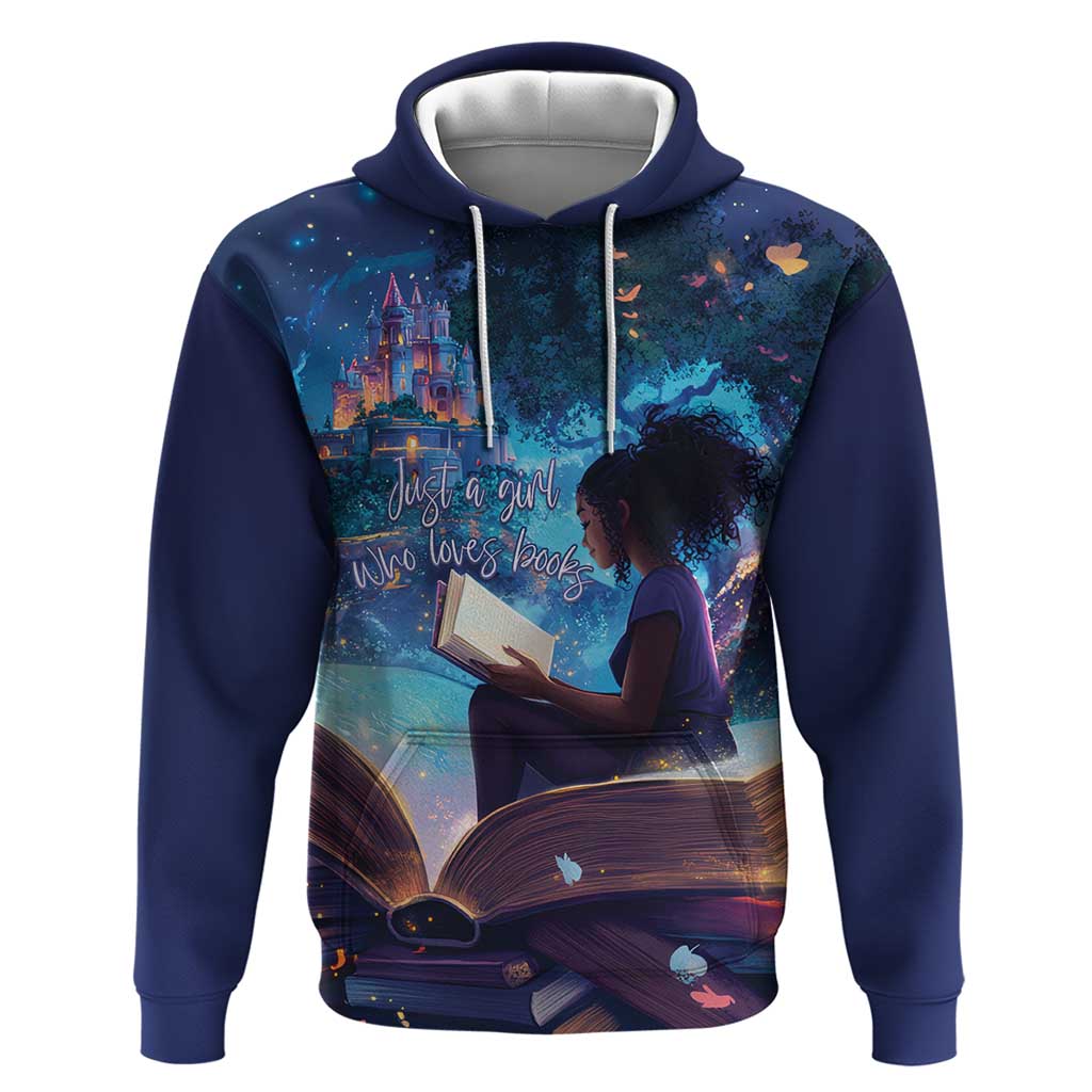 Black Girls Book Lovers Zip Hoodie Just A Girl Who Loves Books