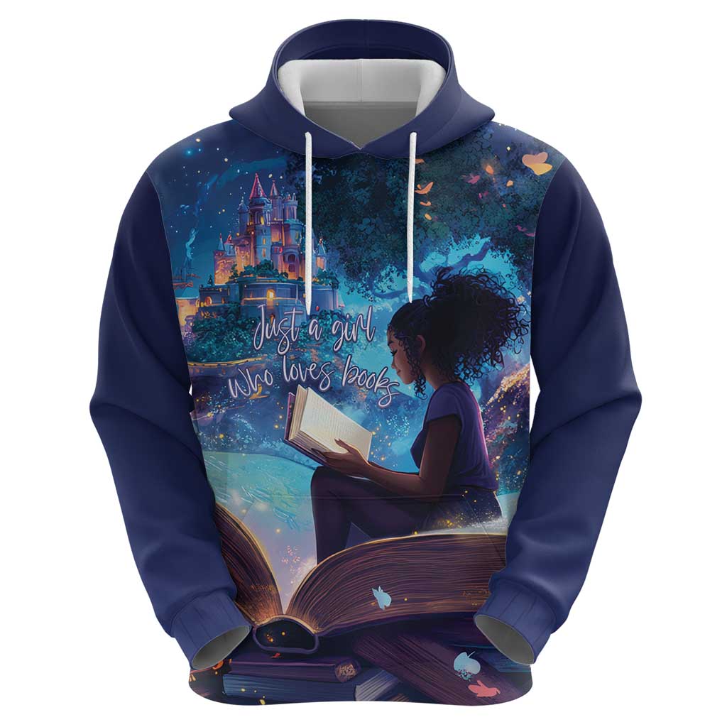 Black Girls Book Lovers Zip Hoodie Just A Girl Who Loves Books