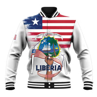 Personalised Liberia Flag Day Baseball Jacket Our Flag Our Pride