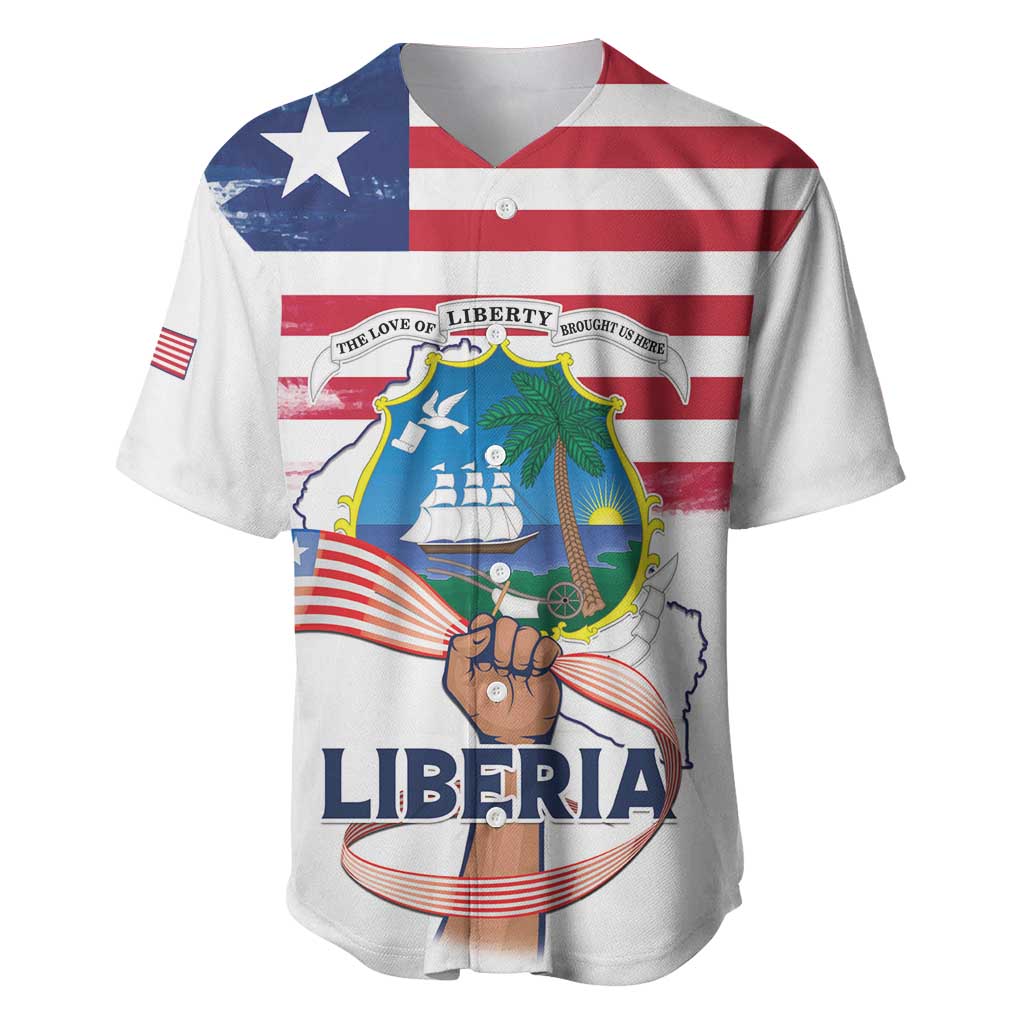 Personalised Liberia Flag Day Baseball Jersey Our Flag Our Pride