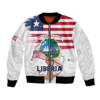 Personalised Liberia Flag Day Bomber Jacket Our Flag Our Pride