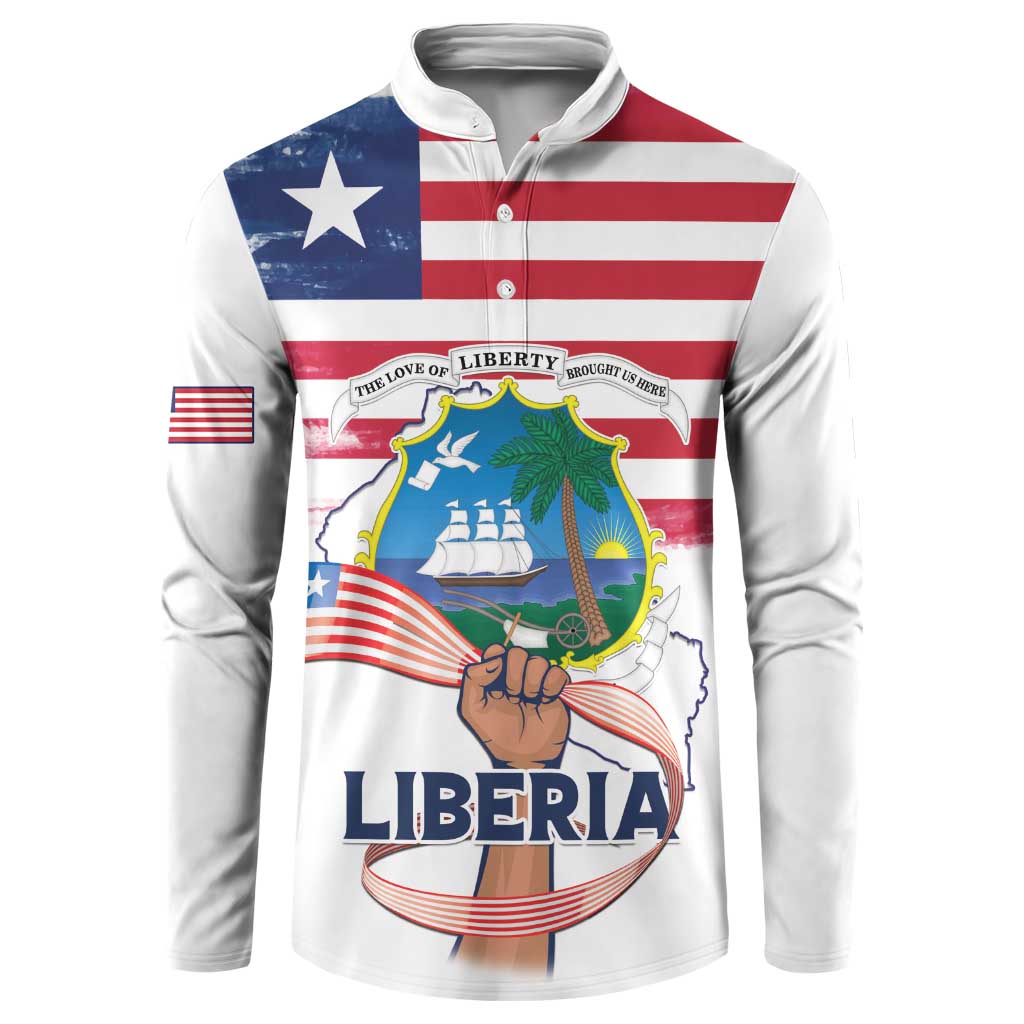Personalised Liberia Flag Day Button Sweatshirt Our Flag Our Pride