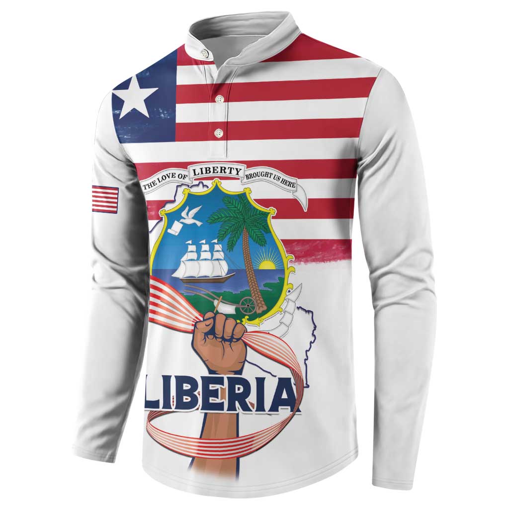 Personalised Liberia Flag Day Button Sweatshirt Our Flag Our Pride