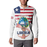 Personalised Liberia Flag Day Button Sweatshirt Our Flag Our Pride