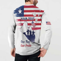 Personalised Liberia Flag Day Button Sweatshirt Our Flag Our Pride