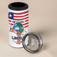 Personalised Liberia Flag Day 4 in 1 Can Cooler Tumbler Our Flag Our Pride