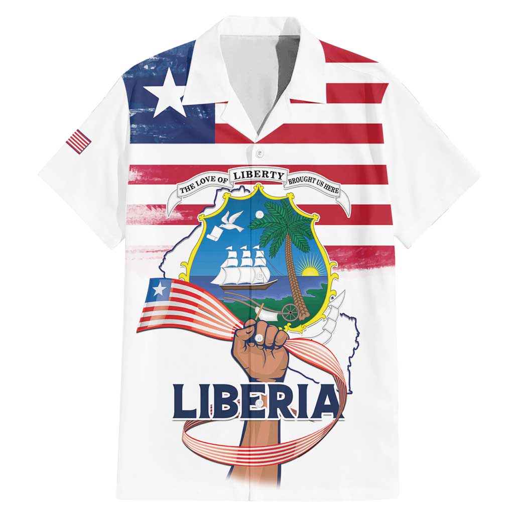 Personalised Liberia Flag Day Family Matching Mermaid Dress and Hawaiian Shirt Our Flag Our Pride