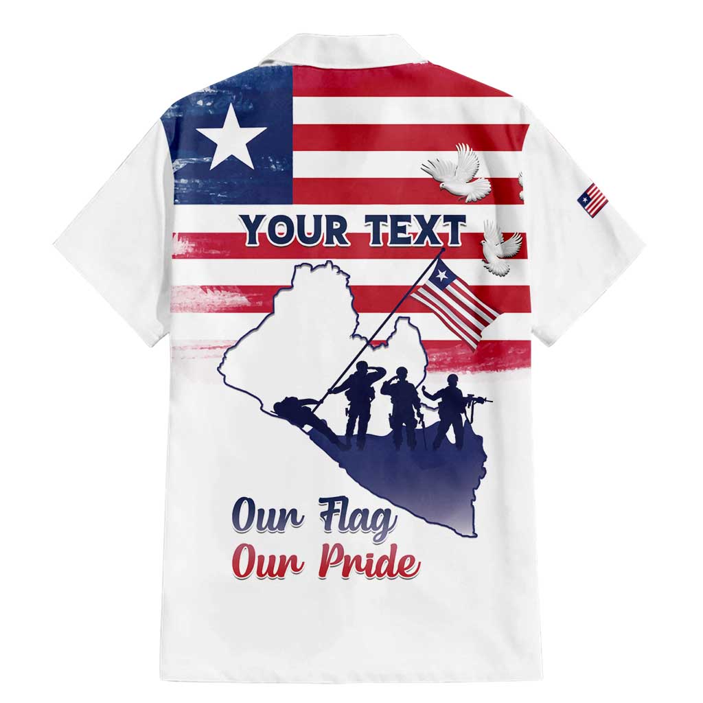 Personalised Liberia Flag Day Family Matching Mermaid Dress and Hawaiian Shirt Our Flag Our Pride