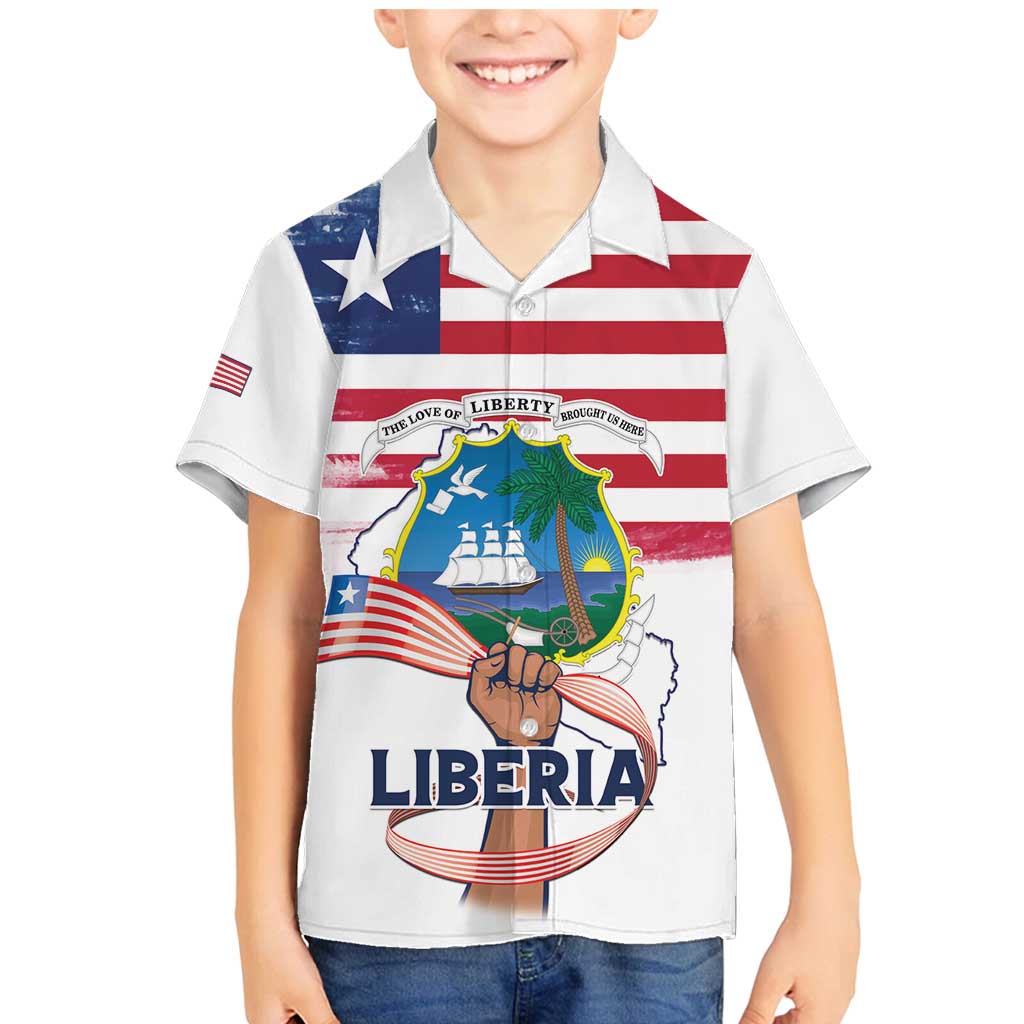 Personalised Liberia Flag Day Family Matching Mermaid Dress and Hawaiian Shirt Our Flag Our Pride