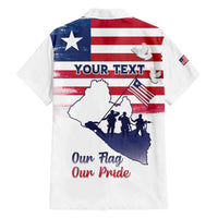 Personalised Liberia Flag Day Family Matching Puletasi and Hawaiian Shirt Our Flag Our Pride