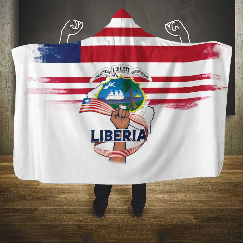 Liberia Flag Day Hooded Blanket Our Flag Our Pride
