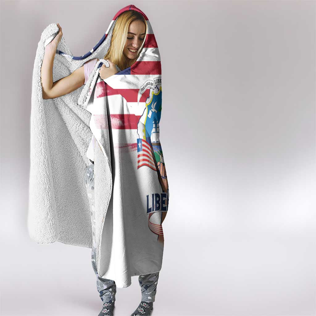 Liberia Flag Day Hooded Blanket Our Flag Our Pride