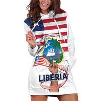 Personalised Liberia Flag Day Hoodie Dress Our Flag Our Pride