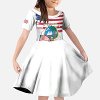 Personalised Liberia Flag Day Kid Short Sleeve Dress Our Flag Our Pride