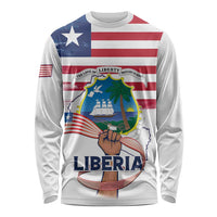Personalised Liberia Flag Day Long Sleeve Shirt Our Flag Our Pride