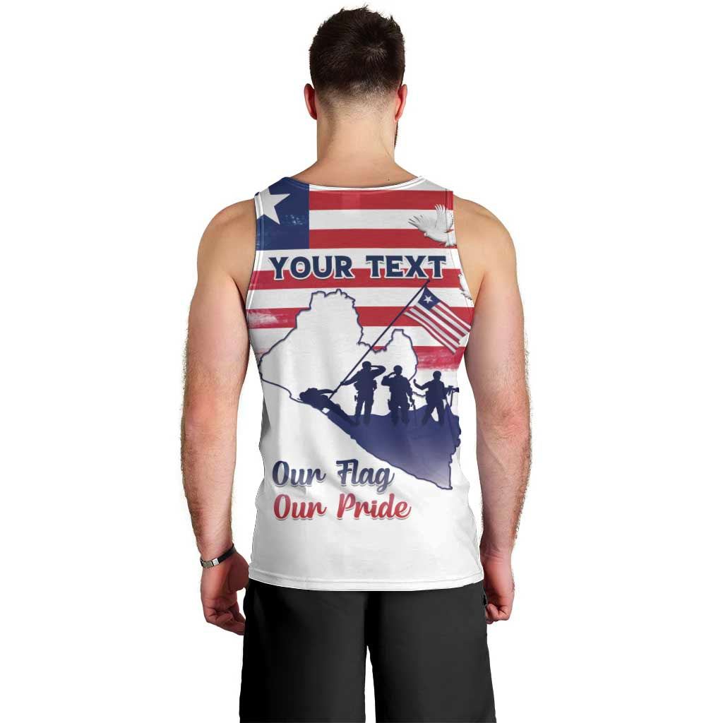 Personalised Liberia Flag Day Men Tank Top Our Flag Our Pride
