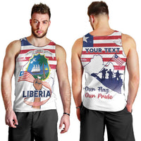 Personalised Liberia Flag Day Men Tank Top Our Flag Our Pride
