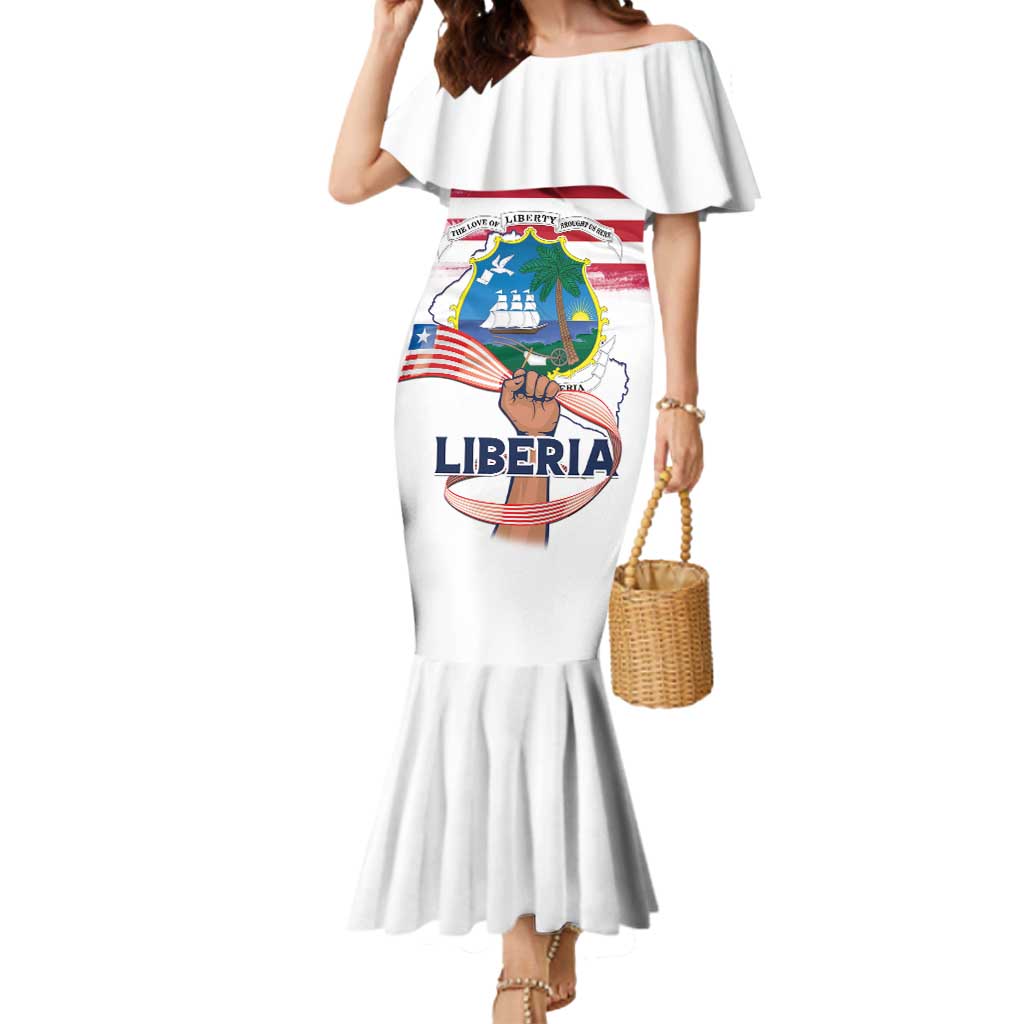 Personalised Liberia Flag Day Mermaid Dress Our Flag Our Pride