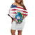 Personalised Liberia Flag Day Off Shoulder Short Dress Our Flag Our Pride