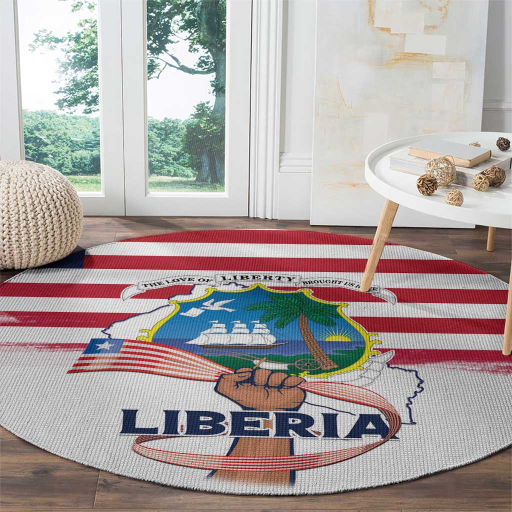 Liberia Flag Day Round Carpet Our Flag Our Pride