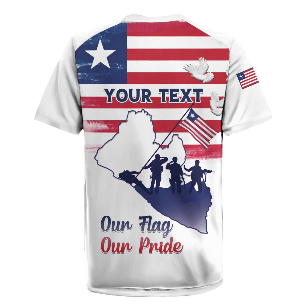 Personalised Liberia Flag Day Rugby Jersey Our Flag Our Pride