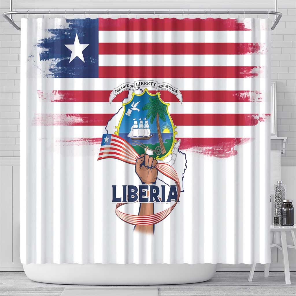 Liberia Flag Day Shower Curtain Our Flag Our Pride