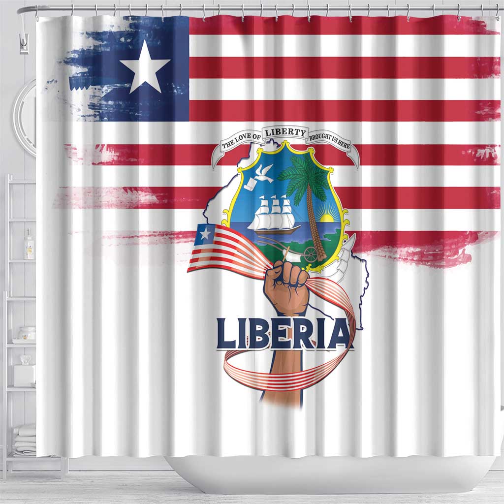 Liberia Flag Day Shower Curtain Our Flag Our Pride