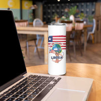 Personalised Liberia Flag Day Skinny Tumbler Our Flag Our Pride