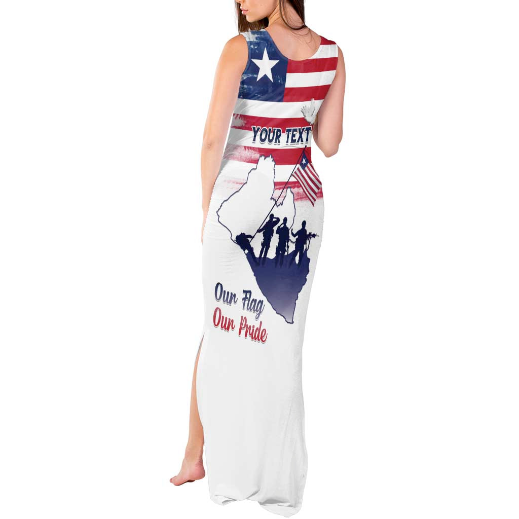 Personalised Liberia Flag Day Tank Maxi Dress Our Flag Our Pride
