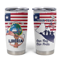 Personalised Liberia Flag Day Tumbler Cup Our Flag Our Pride