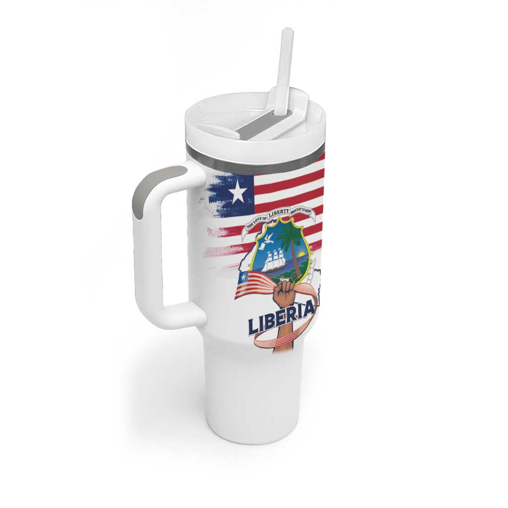 Personalised Liberia Flag Day Tumbler With Handle Our Flag Our Pride