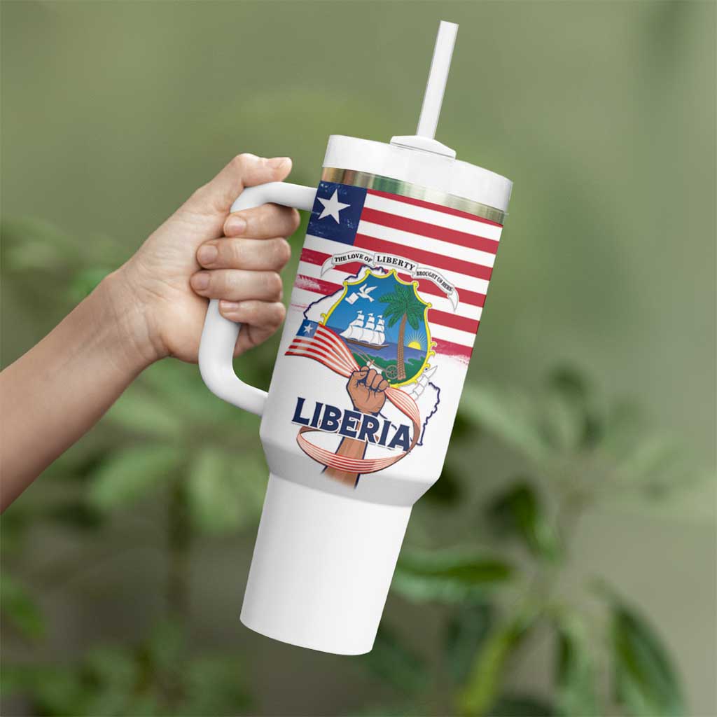 Personalised Liberia Flag Day Tumbler With Handle Our Flag Our Pride