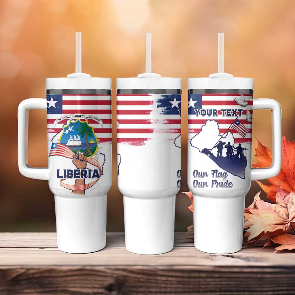 Personalised Liberia Flag Day Tumbler With Handle Our Flag Our Pride