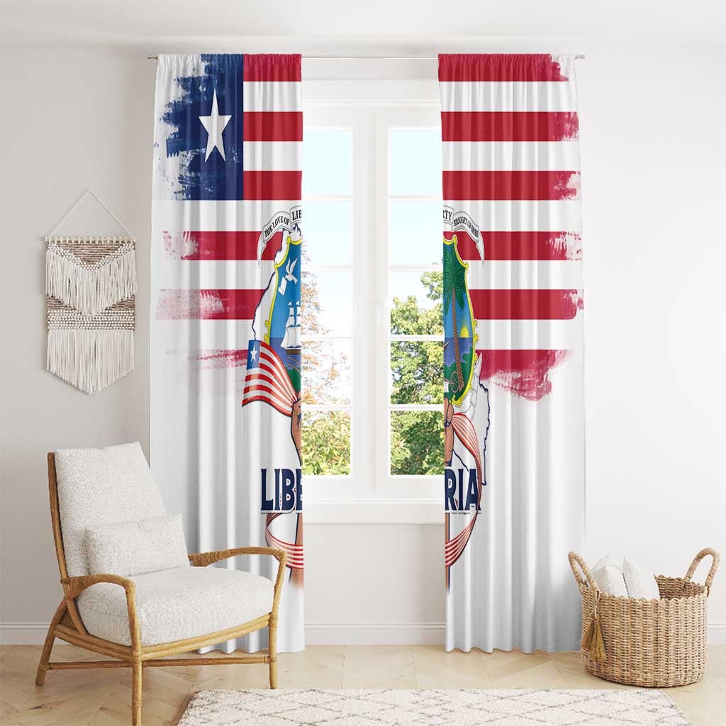 Liberia Flag Day Window Curtain Our Flag Our Pride