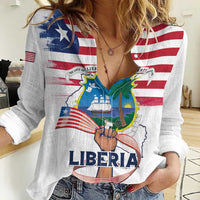 Personalised Liberia Flag Day Women Casual Shirt Our Flag Our Pride