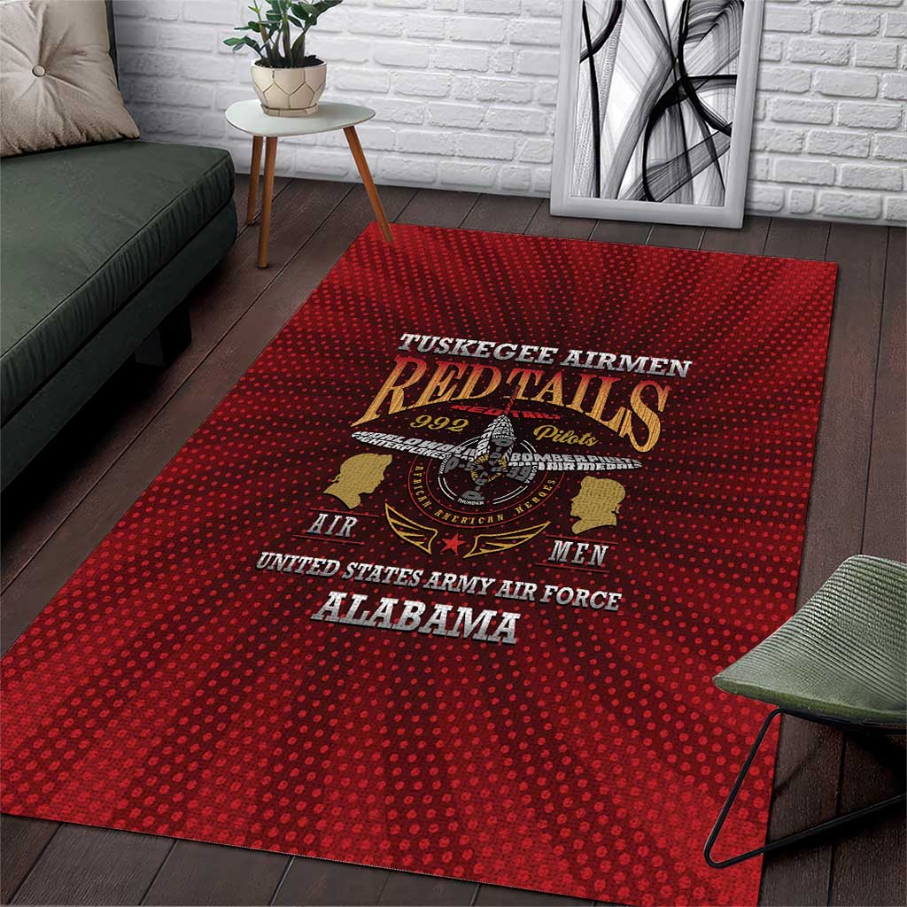 Red Tails Legacy Area Rug Tuskegee Airmen WWII Heroes - Wonder Print Shop