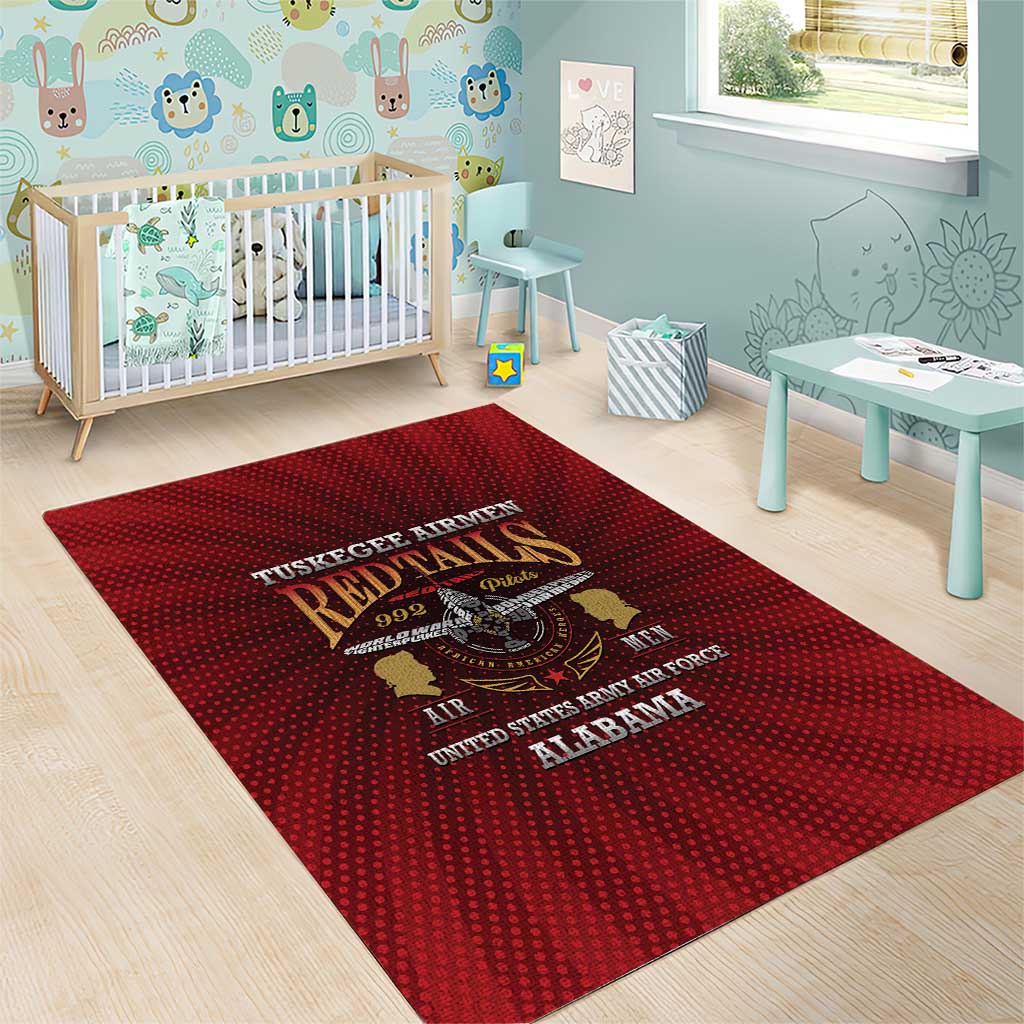 Red Tails Legacy Area Rug Tuskegee Airmen WWII Heroes - Wonder Print Shop